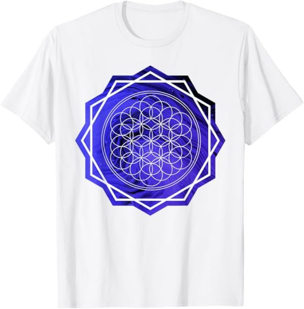 Flower of Life Sacred Geometry Mandala T-Shirt