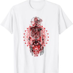 Sacred Geometry with Human Skeleton T-Shirt